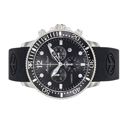 Orologio da uomo Mathey-Tissot Lagoon Chronograph cinturino in silicone quadrante nero al quarzo H123CHALN 100M