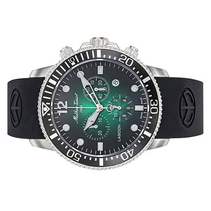 Orologio da uomo Mathey-Tissot Lagoon Chronograph cinturino in silicone quadrante verde al quarzo H123CHALV 100M