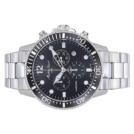 Orologio da uomo Mathey-Tissot Lagoon Chronograph in acciaio inossidabile con quadrante nero al quarzo H123CHAN 100M