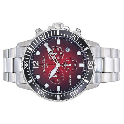 Orologio da uomo Mathey-Tissot Lagoon Chronograph in acciaio inossidabile con quadrante rosso al quarzo H123CHAR 100M