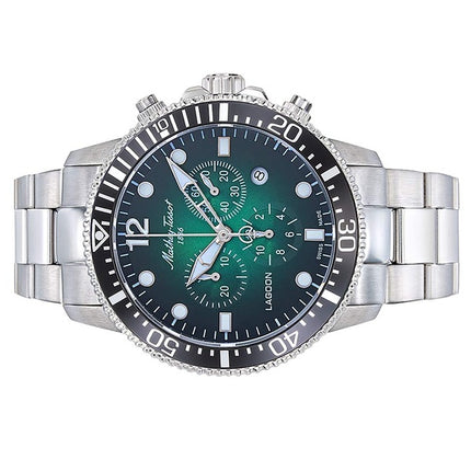 Orologio da uomo Mathey-Tissot Lagoon Chronograph in acciaio inossidabile con quadrante verde al quarzo H123CHAV 100M