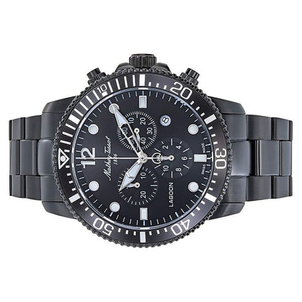 Orologio da uomo Mathey-Tissot Lagoon Chronograph in acciaio inossidabile con quadrante nero al quarzo H123CHNN 100M