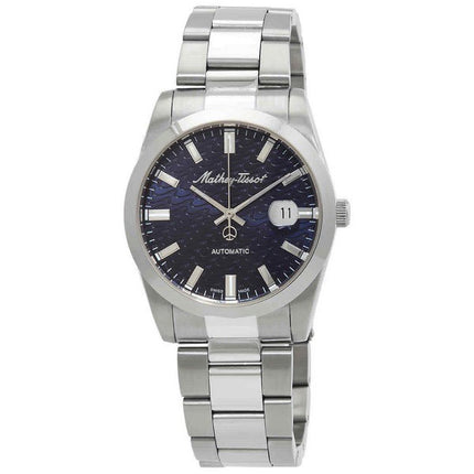 Orologio da uomo automatico Mathey-Tissot Mathy I in acciaio inossidabile con quadrante blu H1450ATB