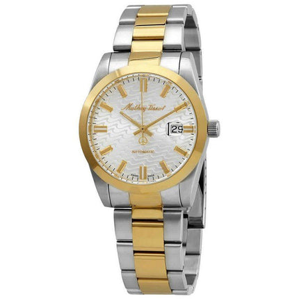Orologio da uomo Mathey-Tissot Mathy I bicolore in acciaio inossidabile con quadrante bianco automatico H1450ATBI