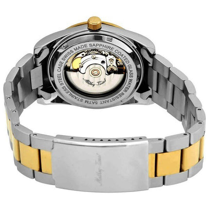 Orologio da uomo Mathey-Tissot Mathy I bicolore in acciaio inossidabile con quadrante bianco automatico H1450ATBI
