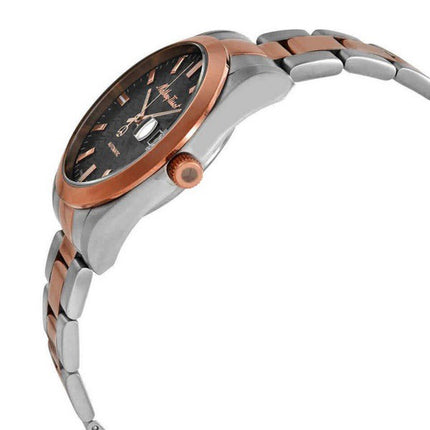 Orologio da uomo Mathey-Tissot Mathy I bicolore in acciaio inossidabile con quadrante nero automatico H1450ATRN