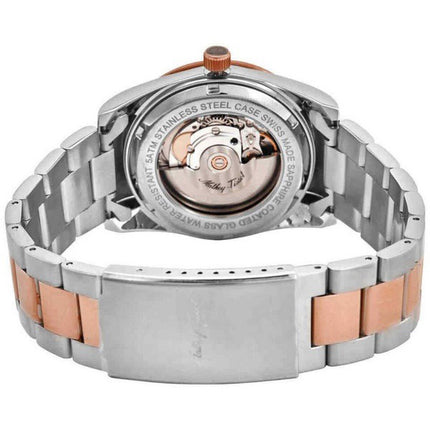 Orologio da uomo Mathey-Tissot Mathy I bicolore in acciaio inossidabile con quadrante nero automatico H1450ATRN