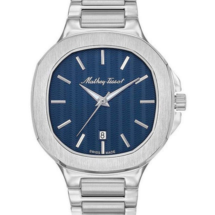 Orologio da uomo Mathey-Tissot Evasion in acciaio inossidabile quadrante blu al quarzo H152ABU