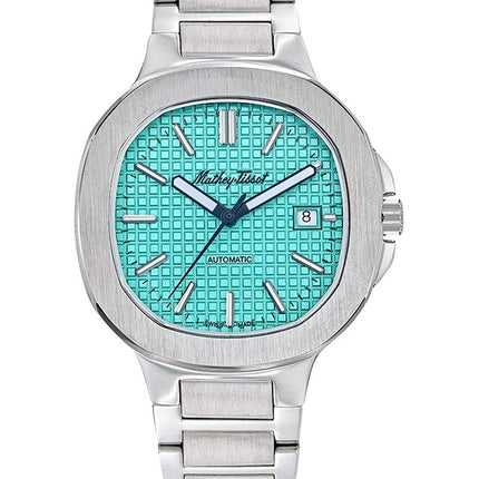 Orologio da uomo automatico Mathey-Tissot Evasion in acciaio inossidabile con quadrante turchese H152ATTIF
