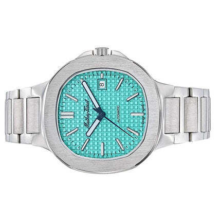 Orologio da uomo automatico Mathey-Tissot Evasion in acciaio inossidabile con quadrante turchese H152ATTIF