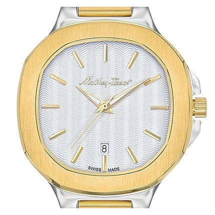 Orologio da uomo Mathey-Tissot Evasion Two Tone in acciaio inossidabile con quadrante argentato al quarzo H152BI