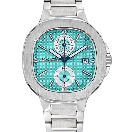 Mathey-Tissot Evasion Limited Edition Cronografo Acciaio Inossidabile Quadrante Turchese Quarzo H152CHATIF 100M Orologio da Uomo