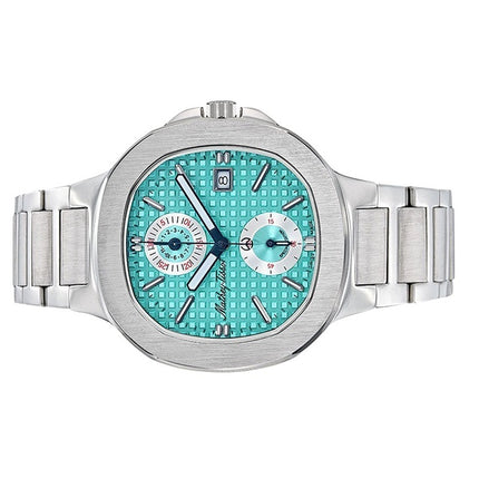 Mathey-Tissot Evasion Limited Edition Cronografo Acciaio Inossidabile Quadrante Turchese Quarzo H152CHATIF 100M Orologio da Uomo