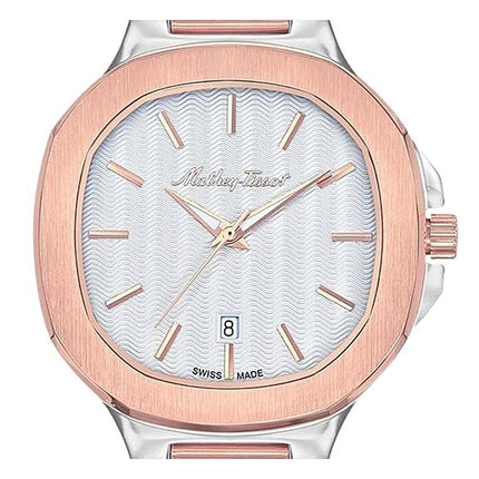 Orologio da uomo Mathey-Tissot Evasion Two Tone in acciaio inossidabile con quadrante bianco al quarzo H152RA