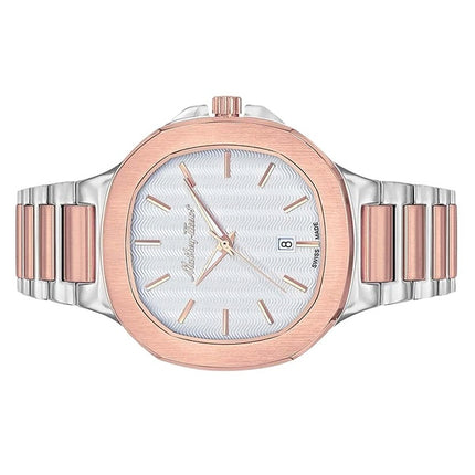 Orologio da uomo Mathey-Tissot Evasion Two Tone in acciaio inossidabile con quadrante bianco al quarzo H152RA