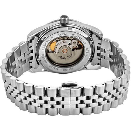 Orologio da uomo Mathey-Tissot Mathy III automatico in acciaio inossidabile quadrante nero H1810ATAN