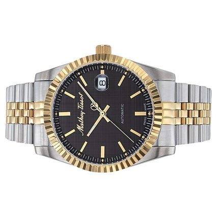 Orologio da uomo Mathey-Tissot Mathy III Two Tone in acciaio inossidabile con quadrante nero automatico H1810ATBN