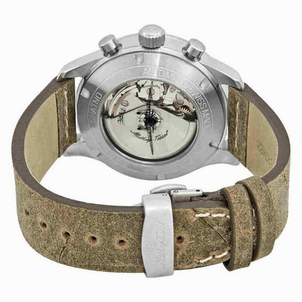 Orologio da uomo Mathey-Tissot Type 21 cronografo in vera pelle quadrante nero automatico H1821CHATLNO