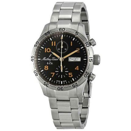 Orologio da uomo Mathey-Tissot Type 21 cronografo in acciaio inossidabile quadrante nero automatico H1821CHATNO