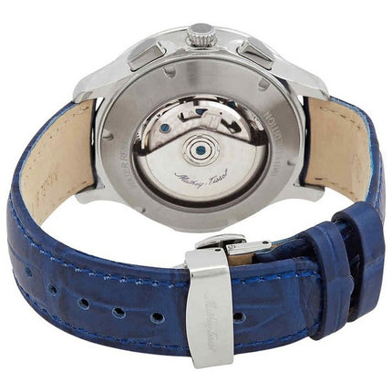 Mathey-Tissot Edmond Chronograph Limited Edition quadrante blu automatico H1886CHATABU orologio da uomo con set regalo