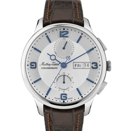 Mathey-Tissot Edmond Chronograph Limited Edition quadrante bianco automatico H1886CHATAI orologio da uomo con set regalo