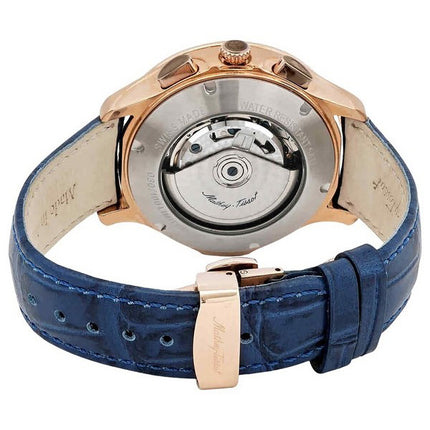 Mathey-Tissot Edmond Chronograph Limited Edition quadrante blu automatico H1886CHATPBU orologio da uomo con set regalo