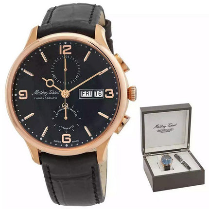 Mathey-Tissot Edmond Cronografo in edizione limitata quadrante nero automatico H1886CHATPN orologio da uomo con set regalo