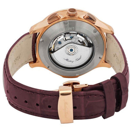 Orologio da uomo Mathey-Tissot Edmond cronografo cinturino in pelle quadrante viola automatico H1886CHATPR