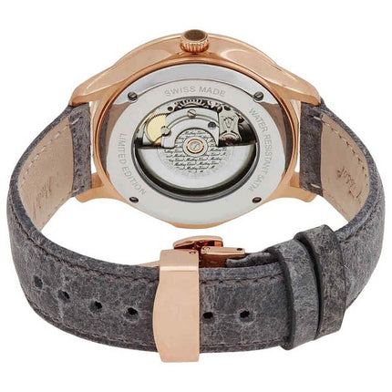 Orologio da uomo Mathey-Tissot Edmond in edizione limitata con cinturino in pelle quadrante grigio automatico H1886METP