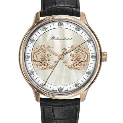 Orologio da uomo Mathey-Tissot Edmond in edizione limitata con accenti di diamanti quadrante in madreperla automatico H1886P1