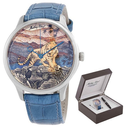 Mathey-Tissot Edmond Orologio da uomo automatico H1886TA con quadrante multicolore tigre 3D realizzato a mano in edizione limita