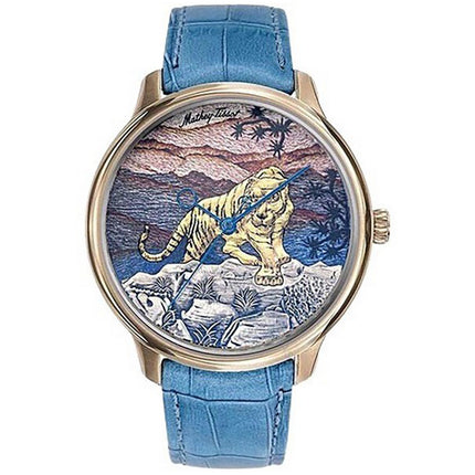 Orologio da uomo Mathey-Tissot Edmond in edizione limitata realizzato a mano con quadrante multicolore tigre 3D automatico H1886