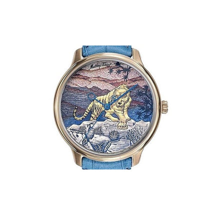 Orologio da uomo Mathey-Tissot Edmond in edizione limitata realizzato a mano con quadrante multicolore tigre 3D automatico H1886