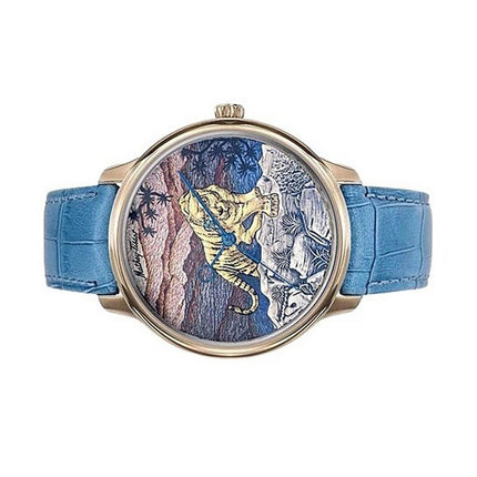 Orologio da uomo Mathey-Tissot Edmond in edizione limitata realizzato a mano con quadrante multicolore tigre 3D automatico H1886