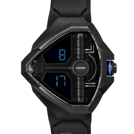 Orologio da uomo Hamilton Ventura Edge Dune Limited Edition con cinturino in gomma e quadrante nero al quarzo H24624330 100M