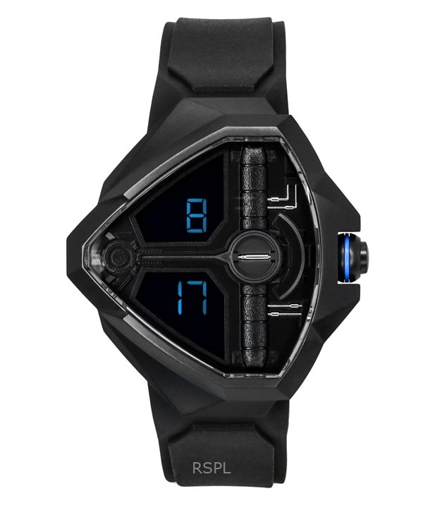 Orologio da uomo Hamilton Ventura Edge Dune Limited Edition con cinturino in gomma e quadrante nero al quarzo H24624330 100M