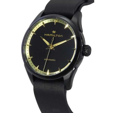 Orologio unisex Hamilton Jazzmaster cinturino in pelle quadrante nero automatico H32255730