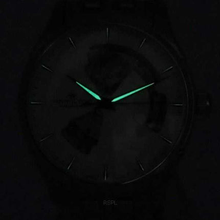Orologio da uomo Hamilton Jazzmaster in acciaio inossidabile a cuore aperto con quadrante argentato automatico H32675150