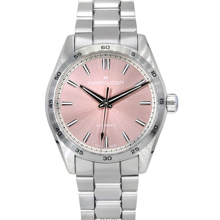 Orologio da donna Hamilton Jazzmaster Performer in acciaio inossidabile con quadrante rosa automatico H36105171 100M
