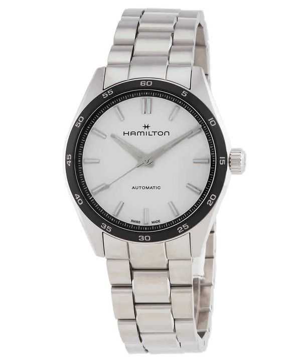 Orologio da uomo Hamilton Jazzmaster Performer in acciaio inossidabile con quadrante bianco automatico H36205110 100M