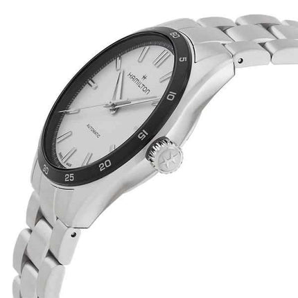 Orologio da uomo Hamilton Jazzmaster Performer in acciaio inossidabile con quadrante bianco automatico H36205110 100M