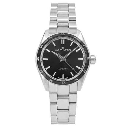 Orologio da uomo Hamilton Jazzmaster Performer in acciaio inossidabile con quadrante nero automatico H36205130 100M