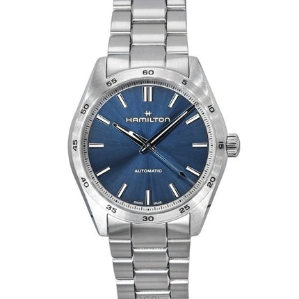 Orologio da uomo Hamilton Jazzmaster Performer in acciaio inossidabile con quadrante blu automatico H36235140 100M
