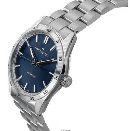 Orologio da uomo Hamilton Jazzmaster Performer in acciaio inossidabile con quadrante blu automatico H36235140 100M