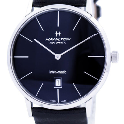 Orologio da uomo Hamilton Intra-Matic con quadrante nero automatico H38755731