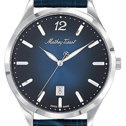 Orologio da uomo Mathey-Tissot Urban Leather quadrante blu al quarzo H411ABU