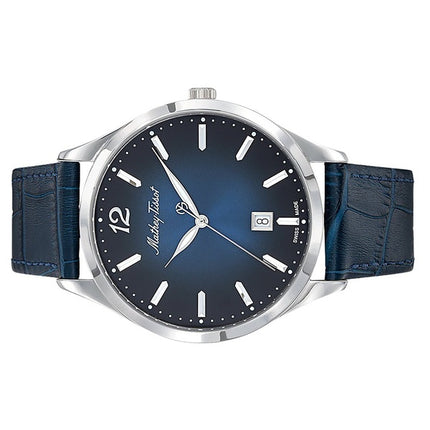 Orologio da uomo Mathey-Tissot Urban Leather quadrante blu al quarzo H411ABU