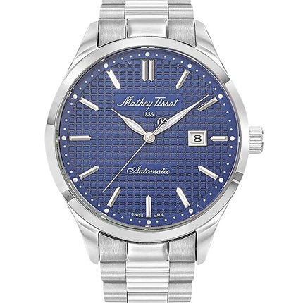 Orologio da uomo Mathey-Tissot Urban in acciaio inossidabile con quadrante blu automatico H411ATABU