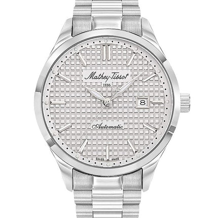 Orologio da uomo Mathey-Tissot Urban in acciaio inossidabile con quadrante argentato automatico H411ATAS