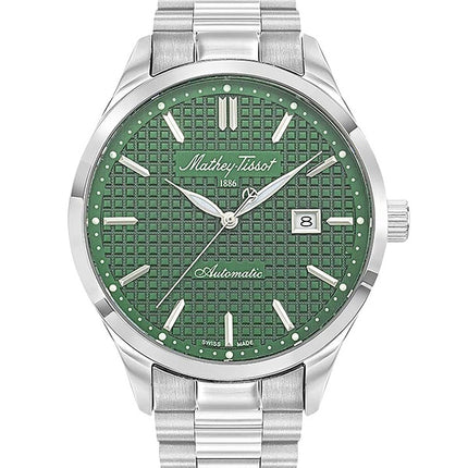Orologio da uomo Mathey-Tissot Urban in acciaio inossidabile con quadrante verde automatico H411ATAV